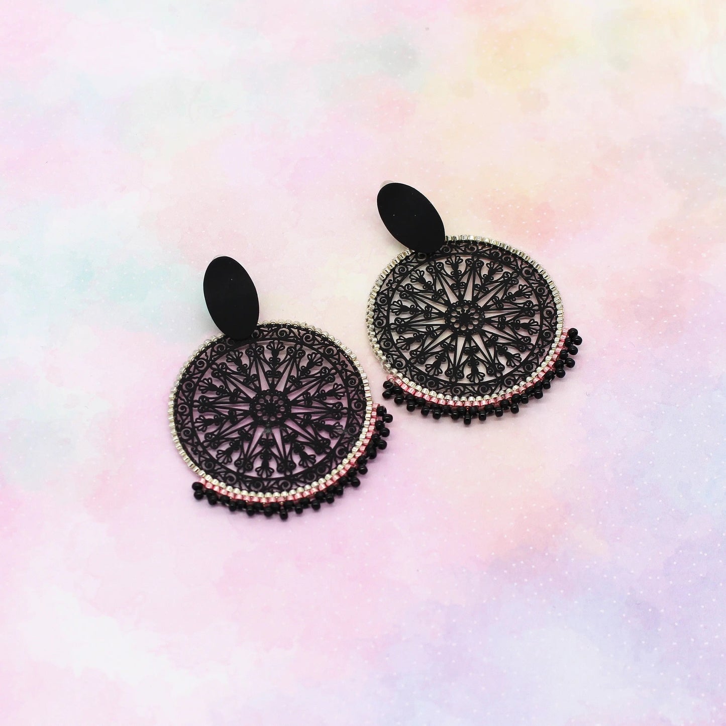 Ohrringe „Black Circle“