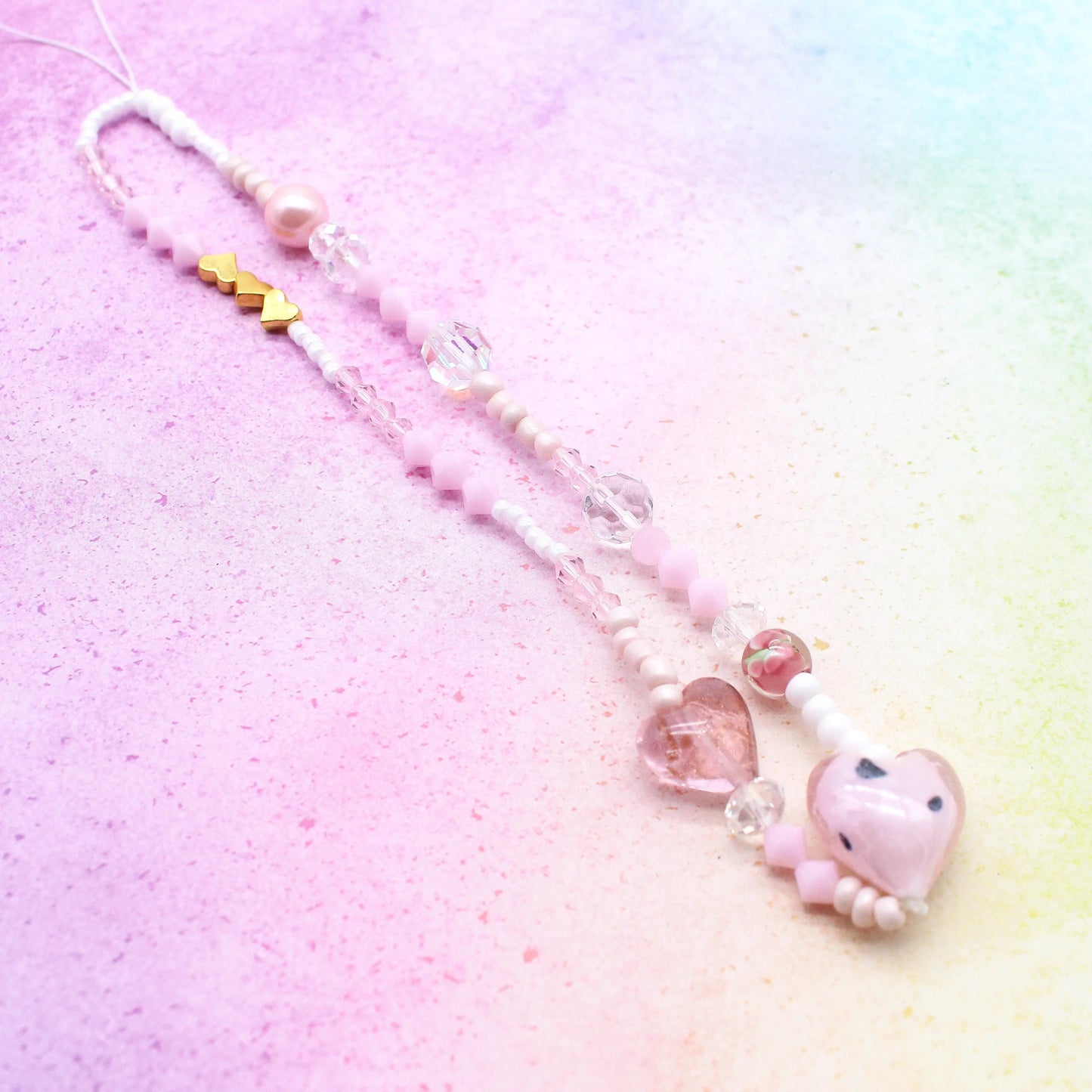 Handykette rosa Herz