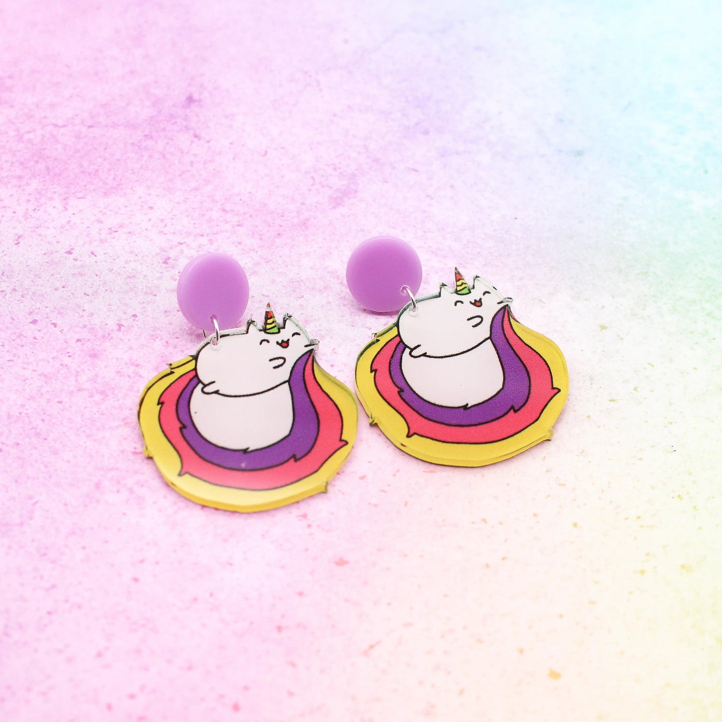 Ohrringe „Caticorn Rainbow“