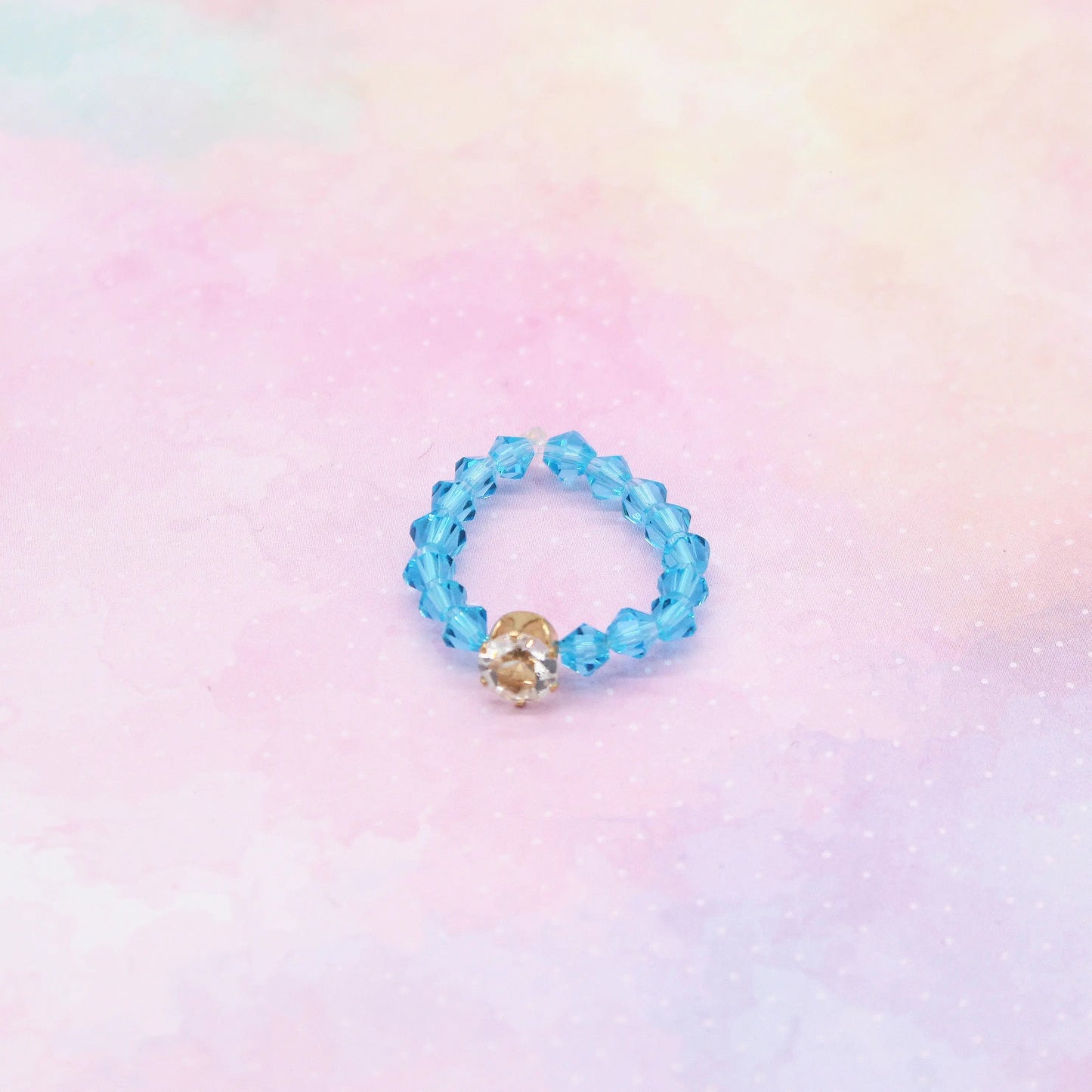 Swarovski Perlen Ring Hellblau