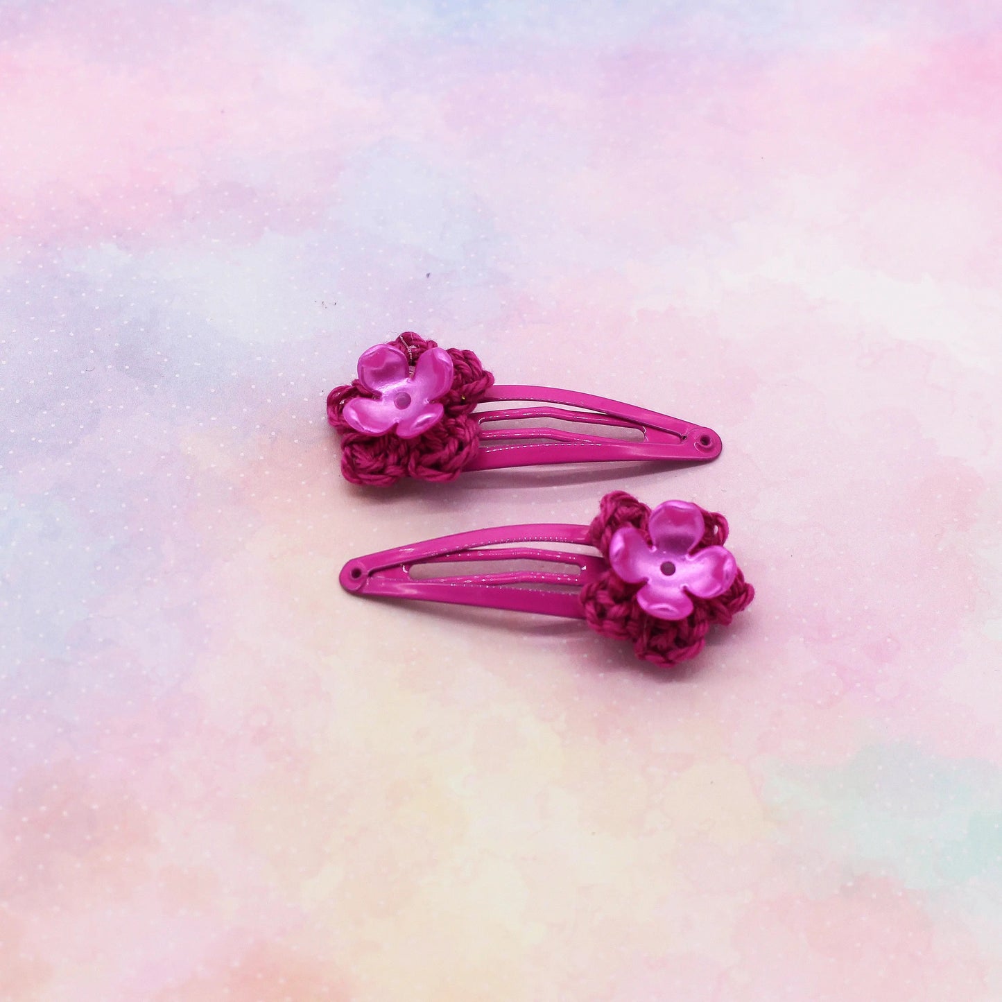 Haarspangen „Magenta Blumen“
