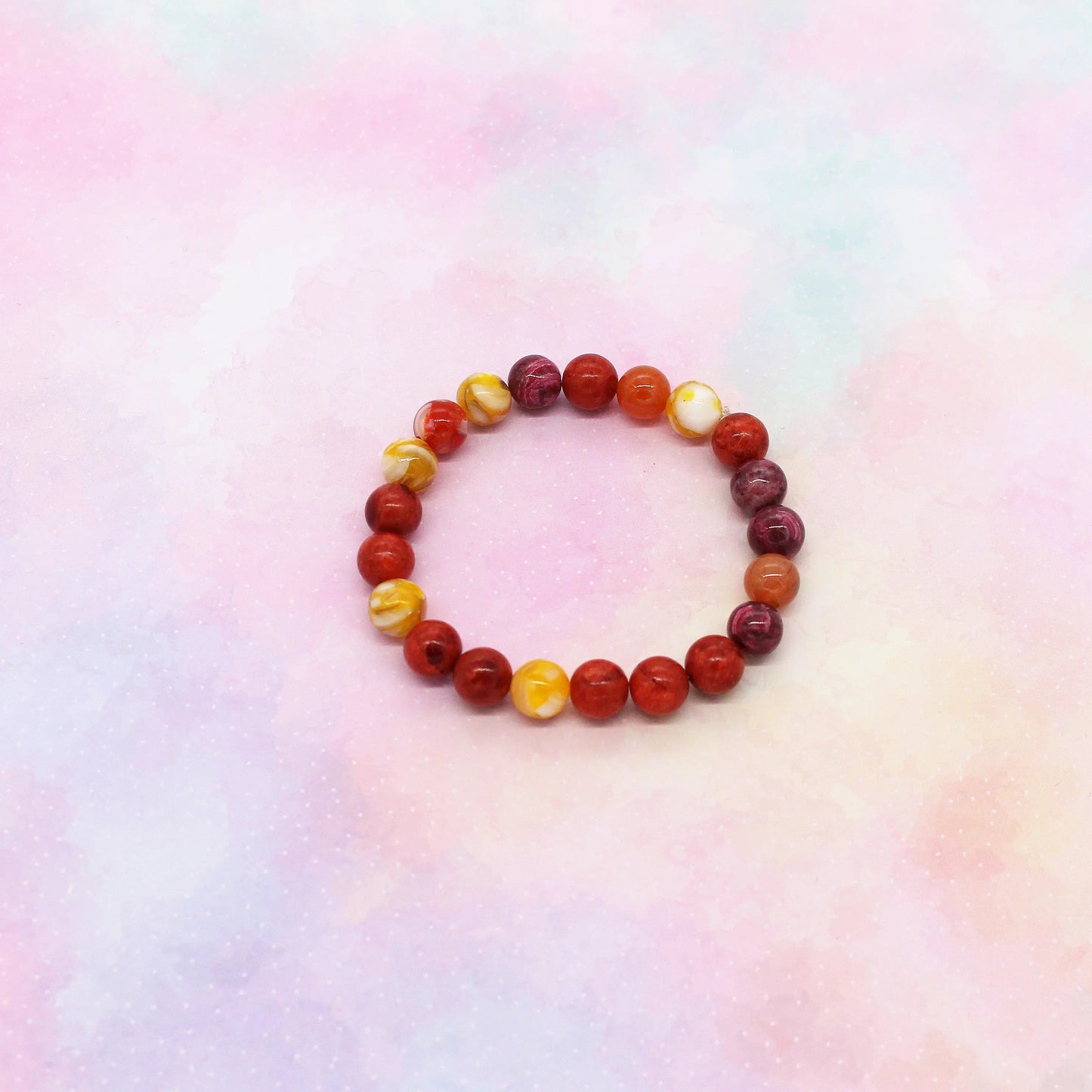 Armband Halbedelsteine Achat Rot