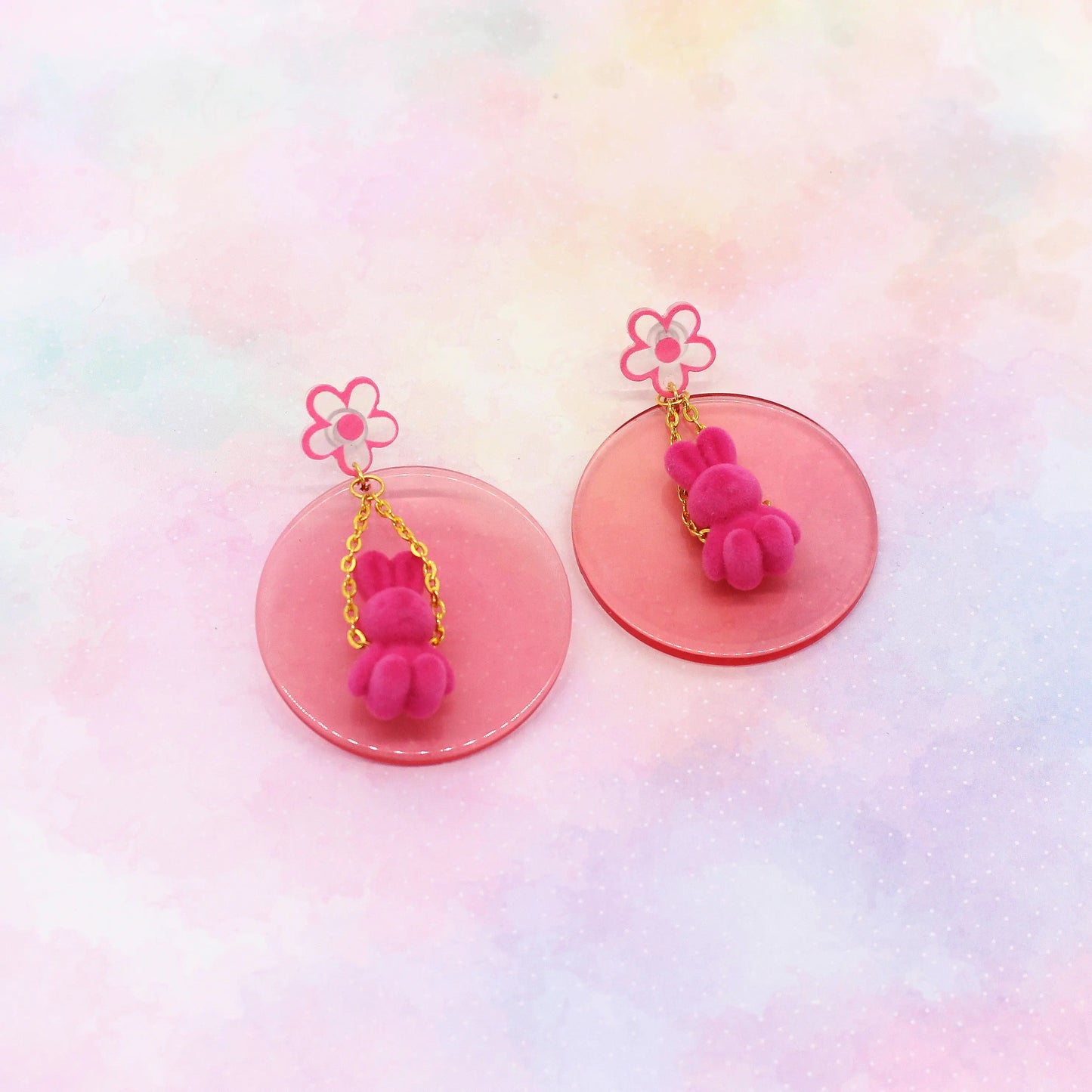Ohrringe „Pink Rabbit „
