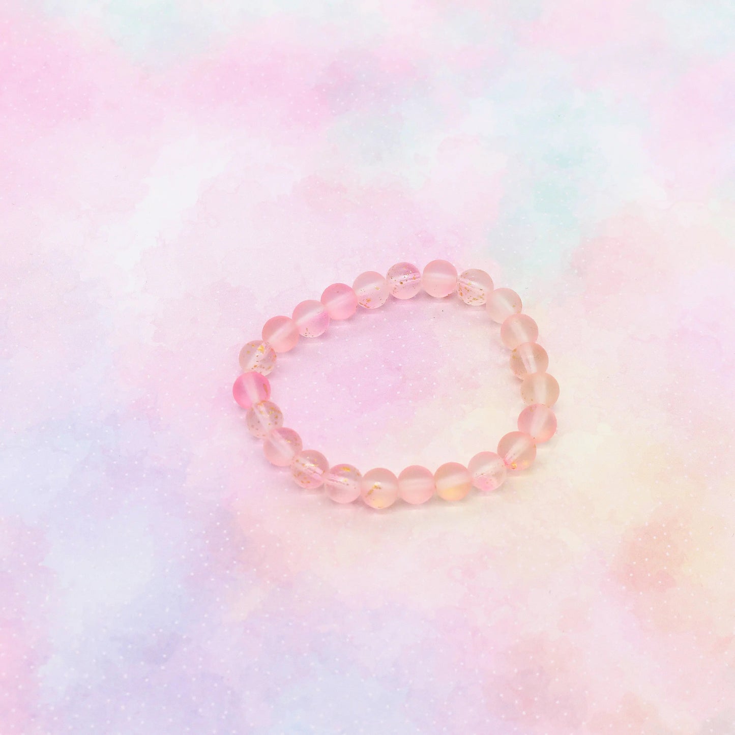 Armband Glasperlen Rosa Gold