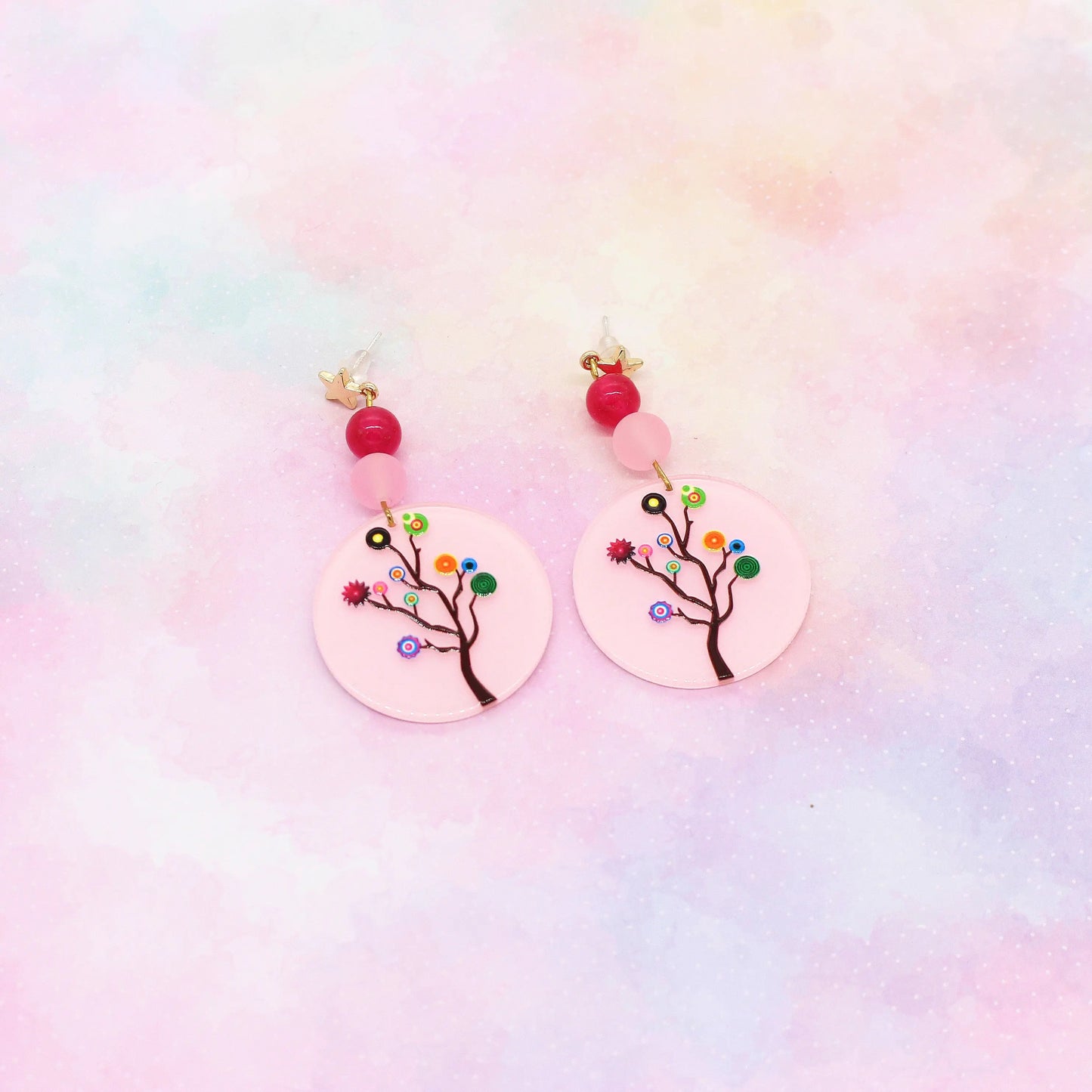Ohrringe „Pink Lifetree“