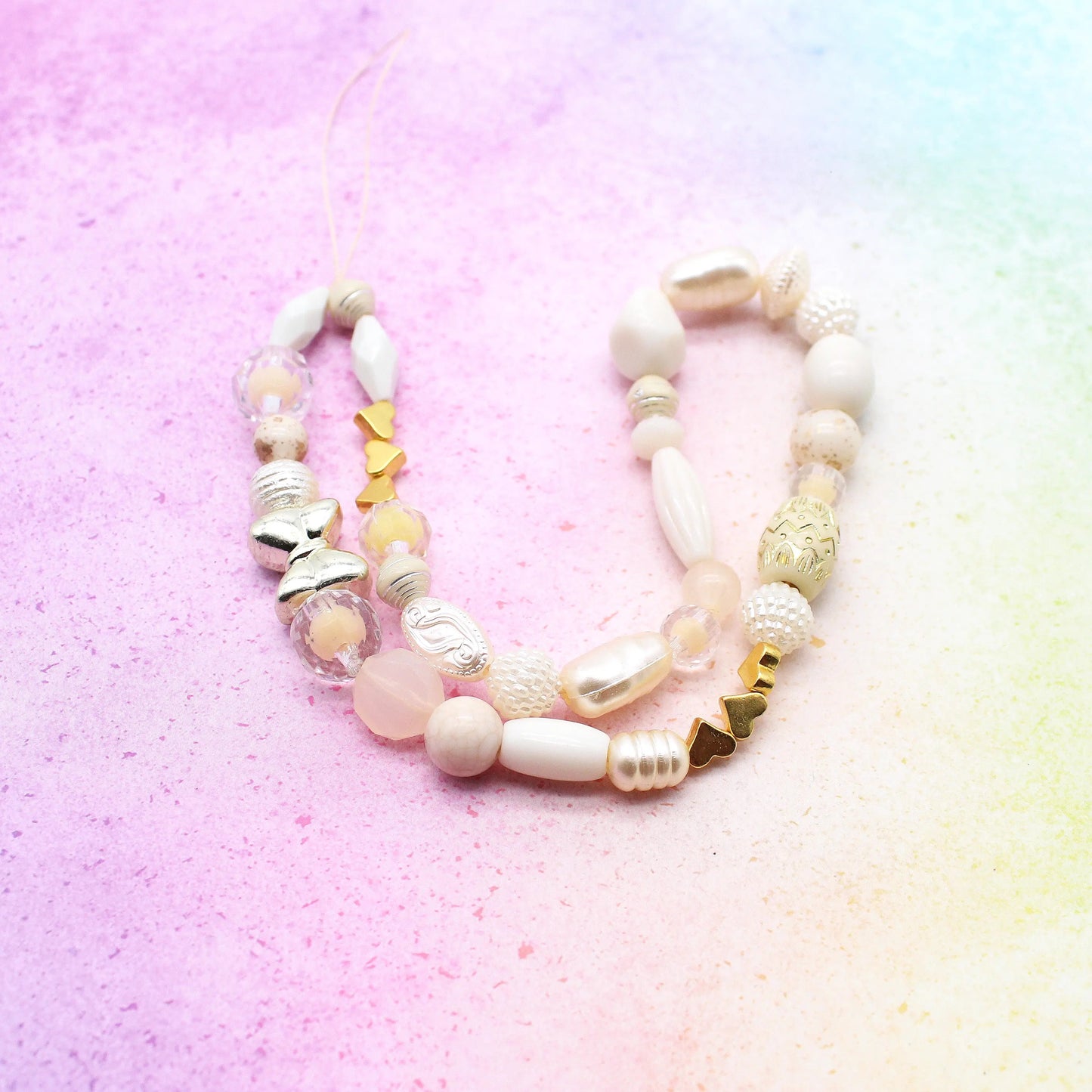Handykette Natur/Gold