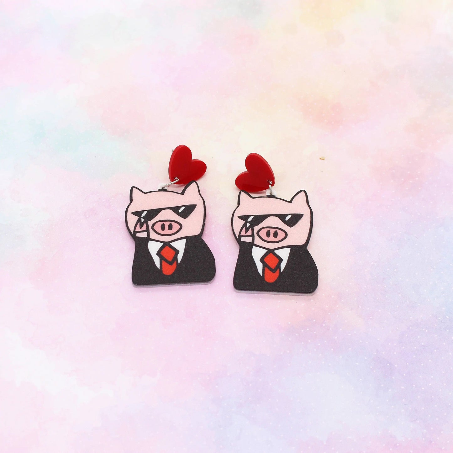 Ohrringe „Mr. Pig“ Acryl