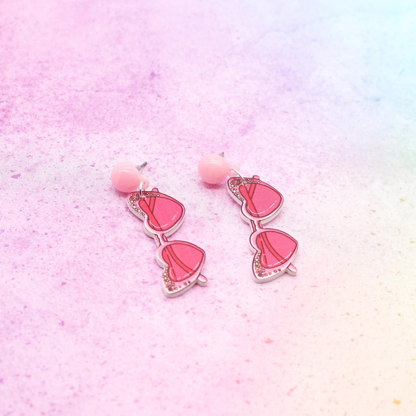 Ohrringe „Rosa Brille“