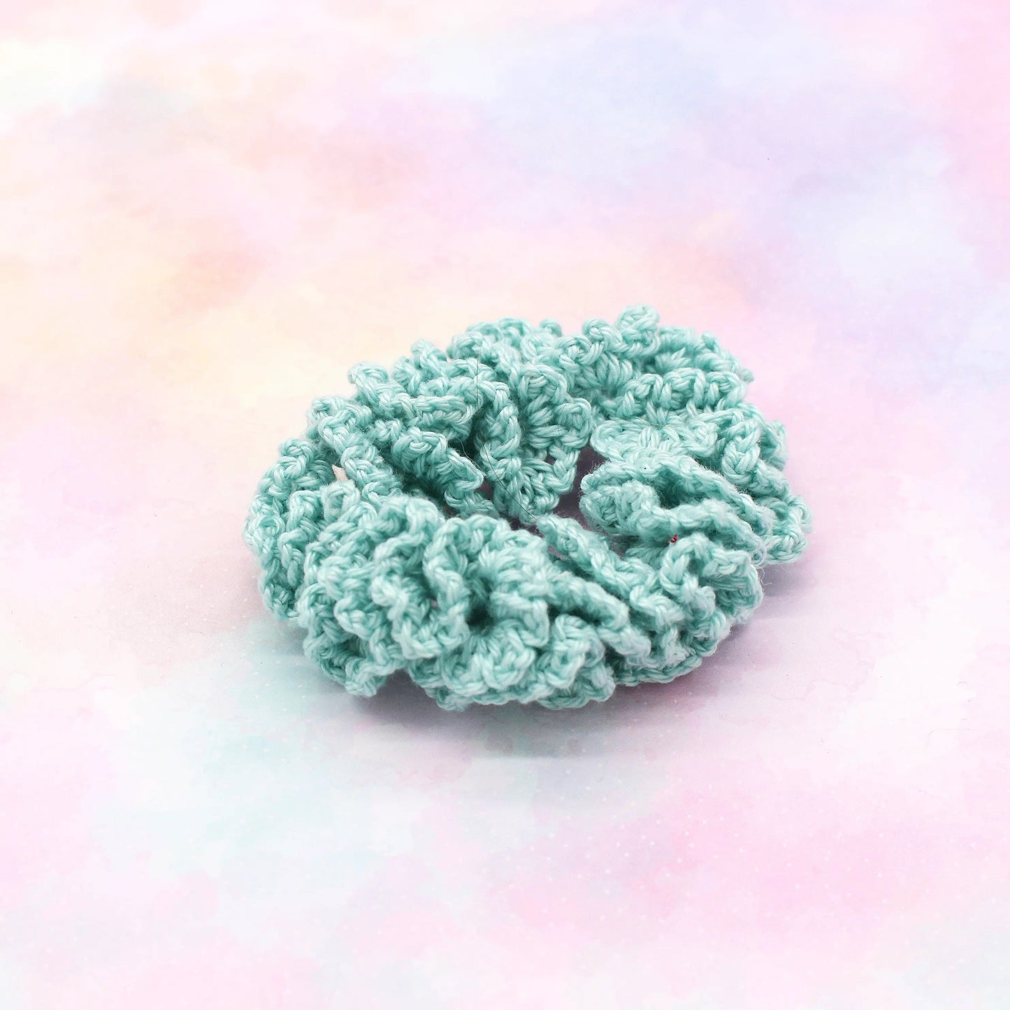 Häkel–Scrunchie hellblau
