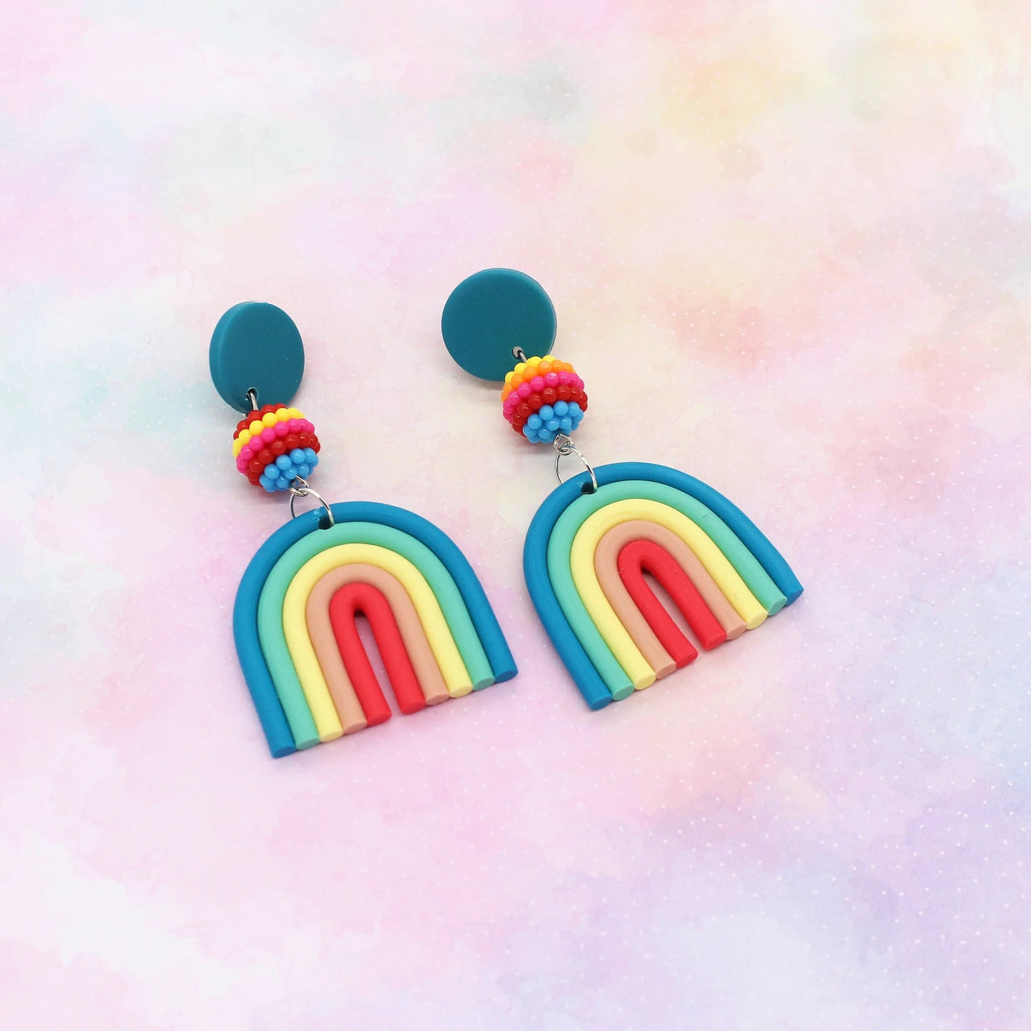 Ohrringe „Fimo Regenbogen“