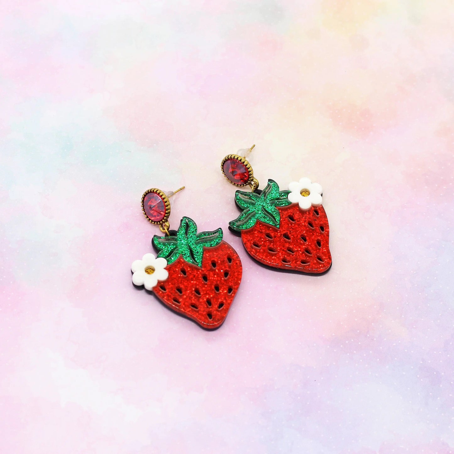 Ohrringe „Blühende Erdbeeren“