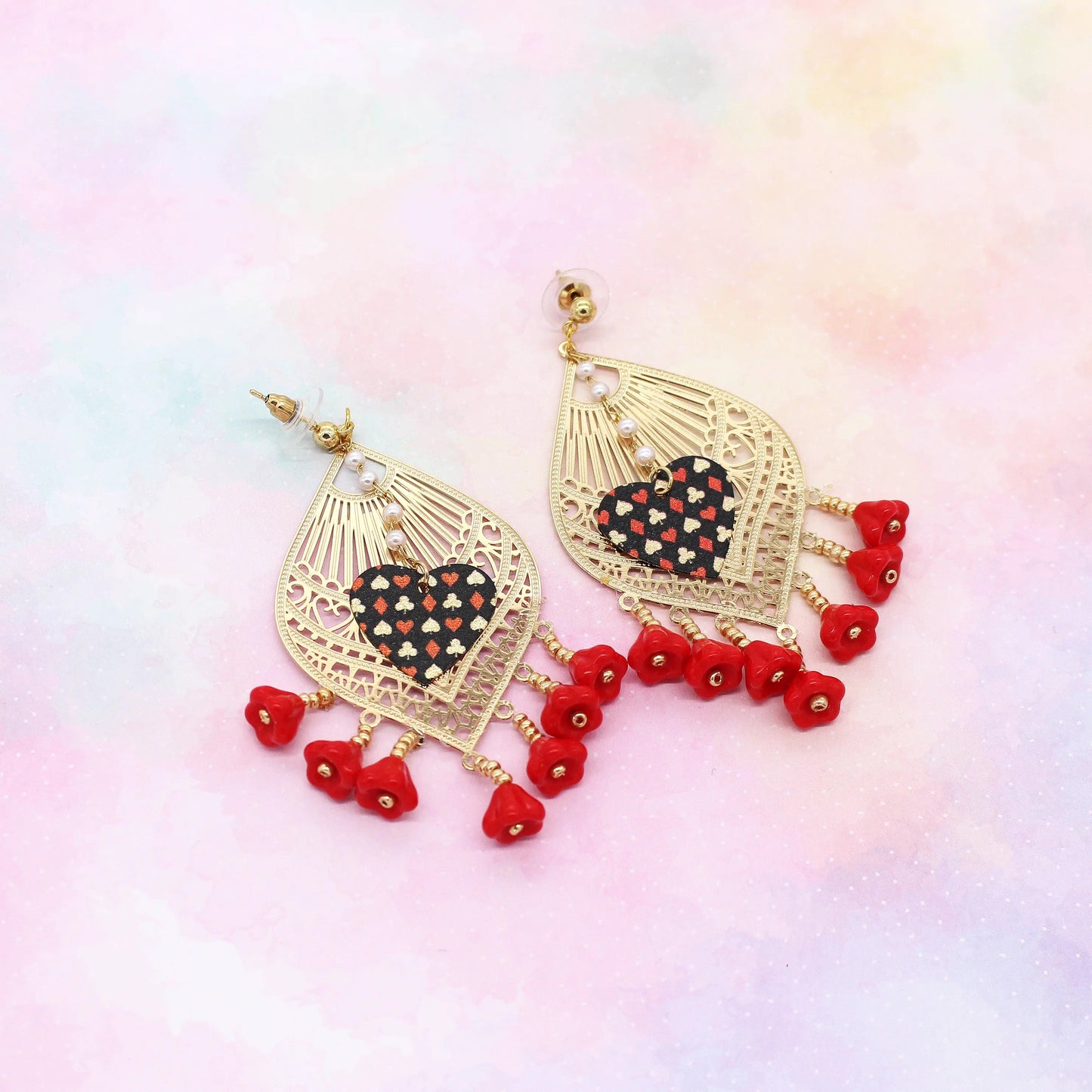 Ohrringe „Flower Heart“ Glasblumen
