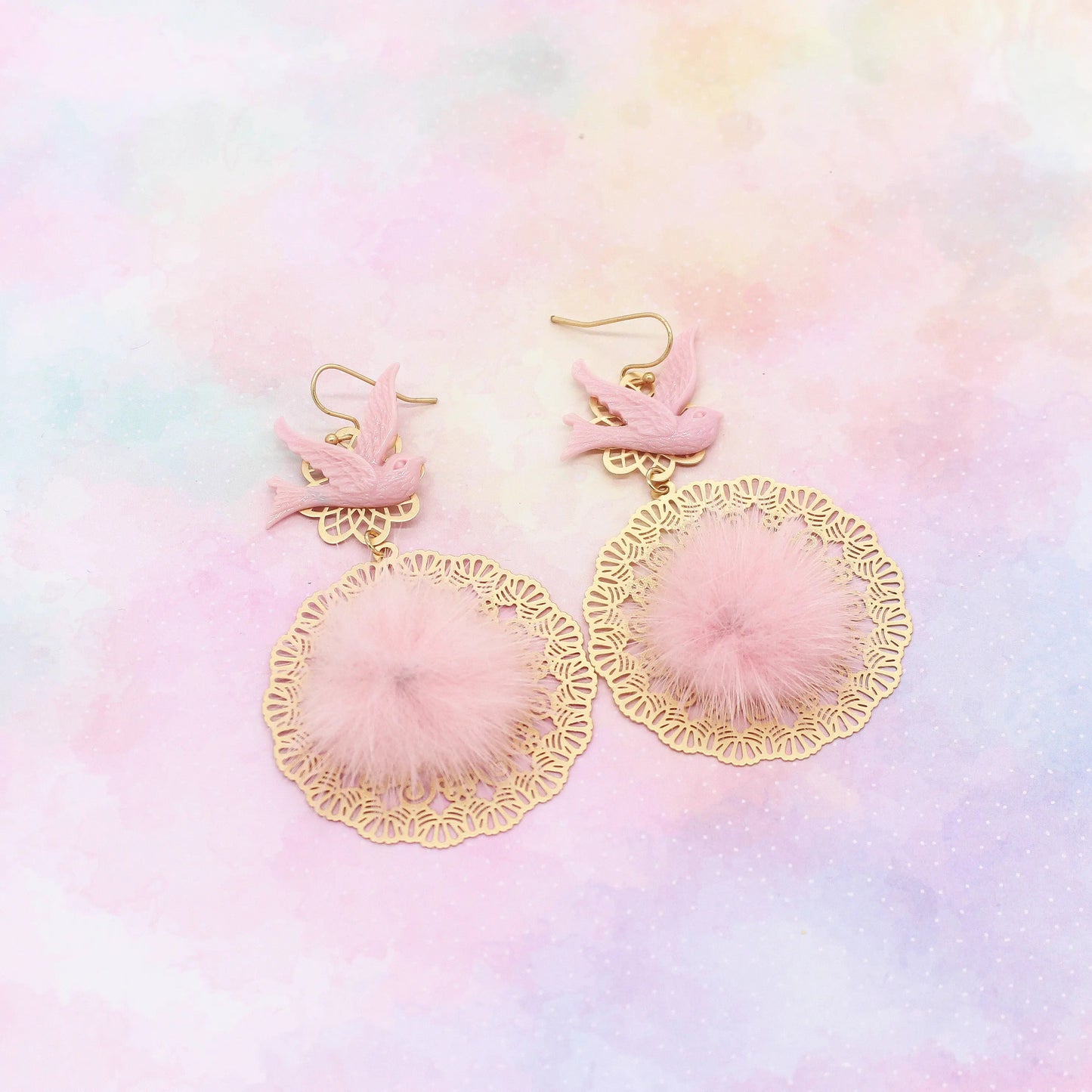Ohrringe „rosa Leichtigkeit“ Gold
