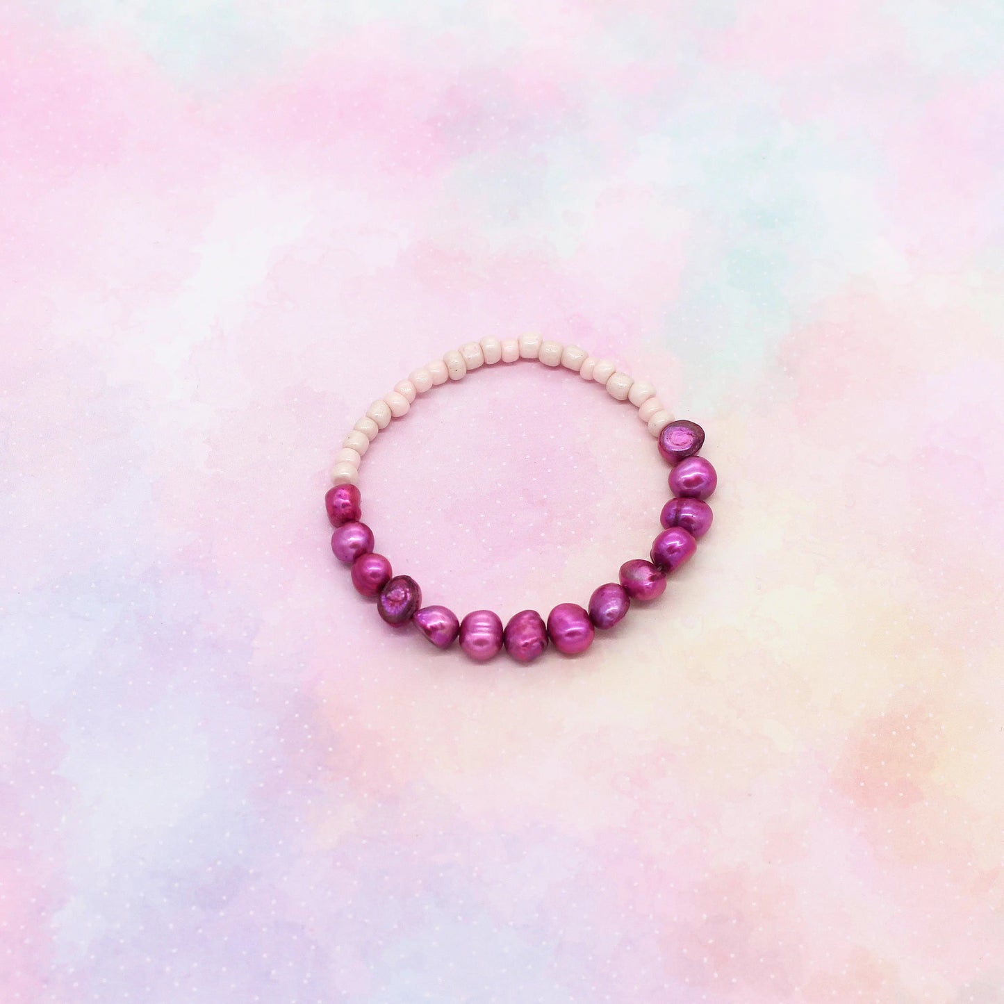 Armband Süßwasser Zuchtperlen pink