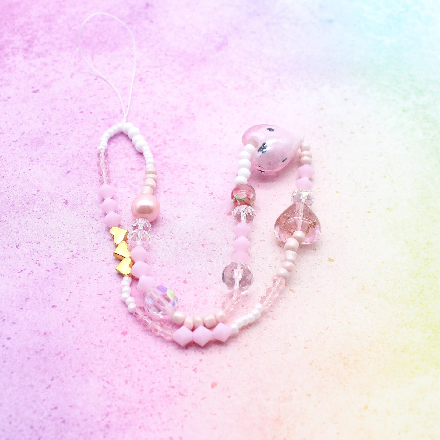 Handykette rosa Herz