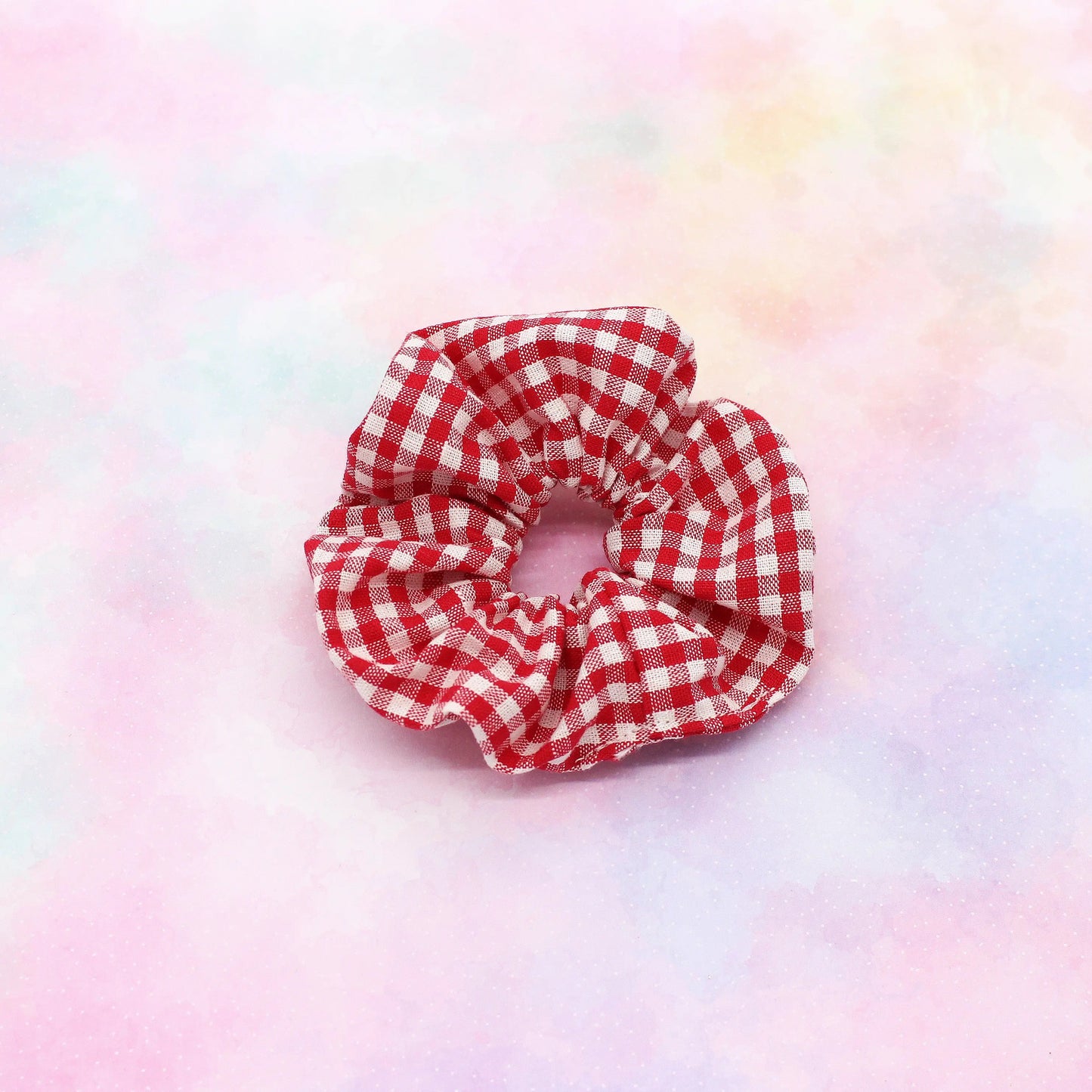 Scrunchie Baumwolle rot karriert
