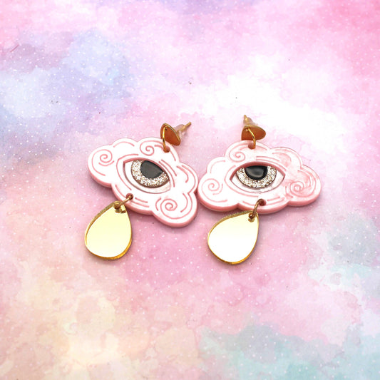 Ohrringe Rosa Wolken