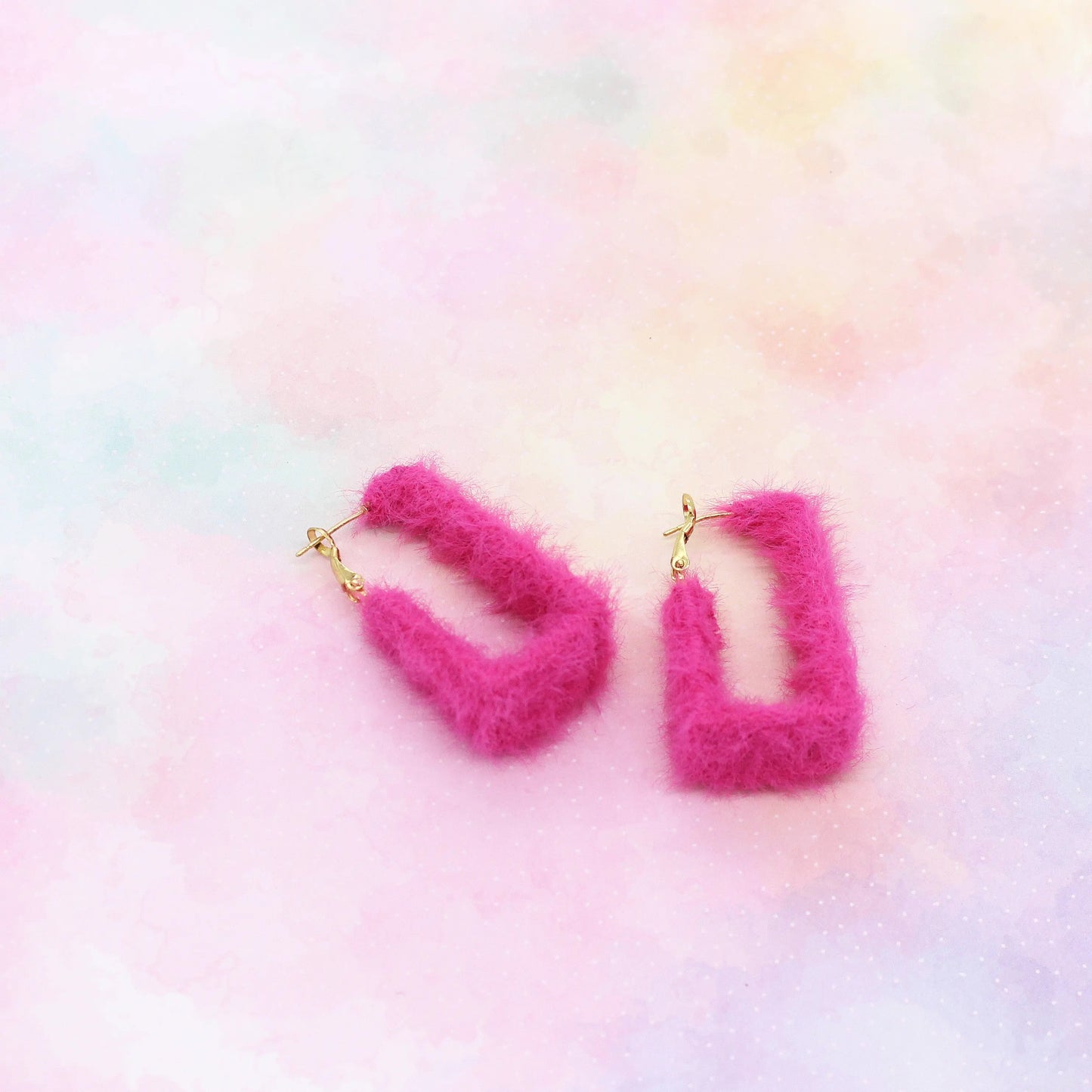 Ohrringe Creolen „Fluffy“ Pink