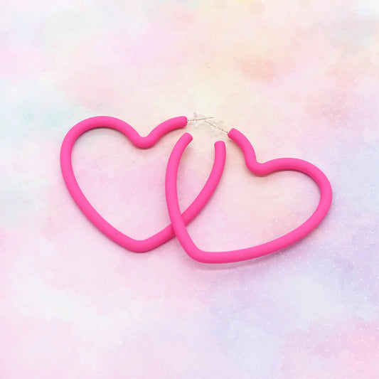Ohrringe „Pink Hearts“ Creolen