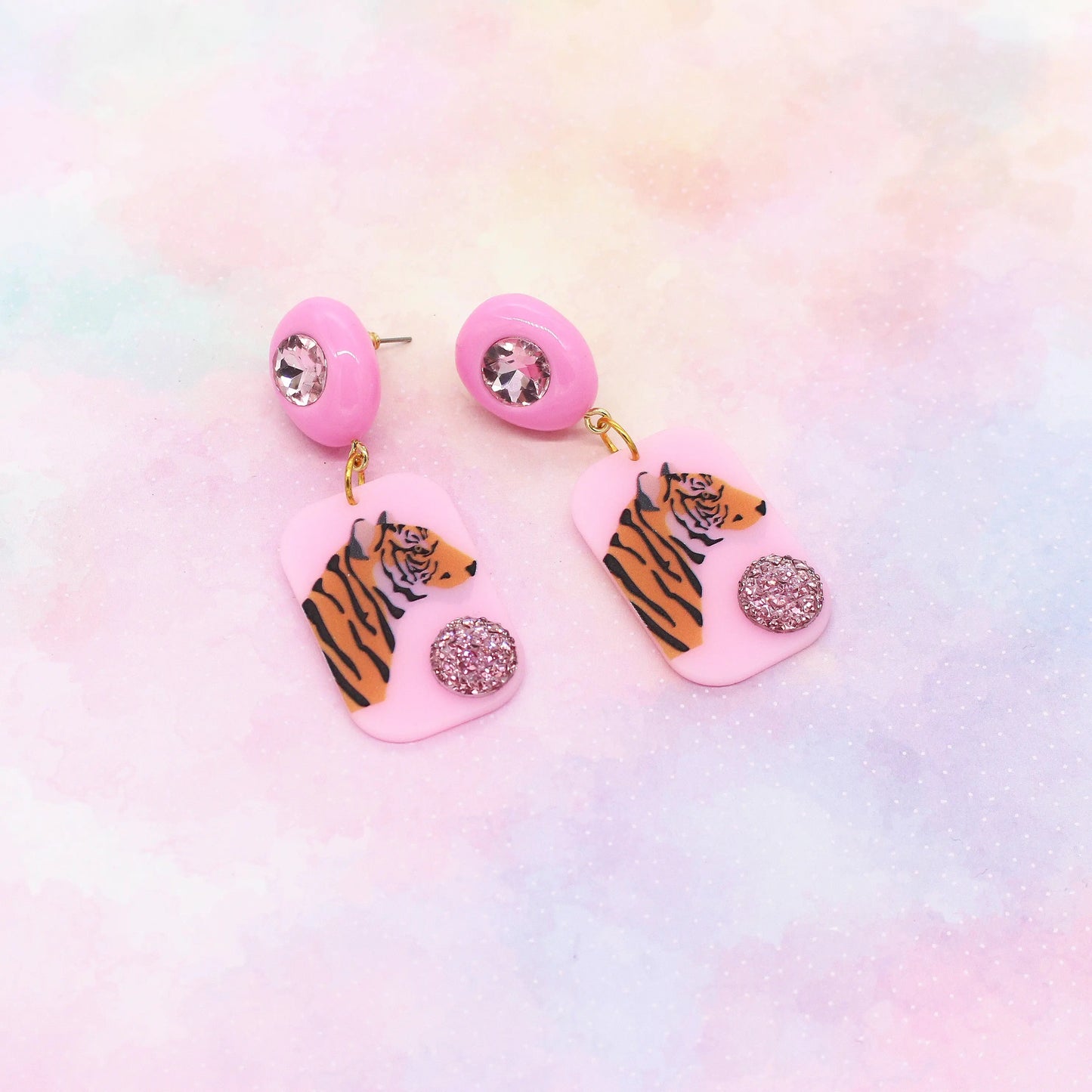 Ohrringe „Pink Tiger“ Acryl