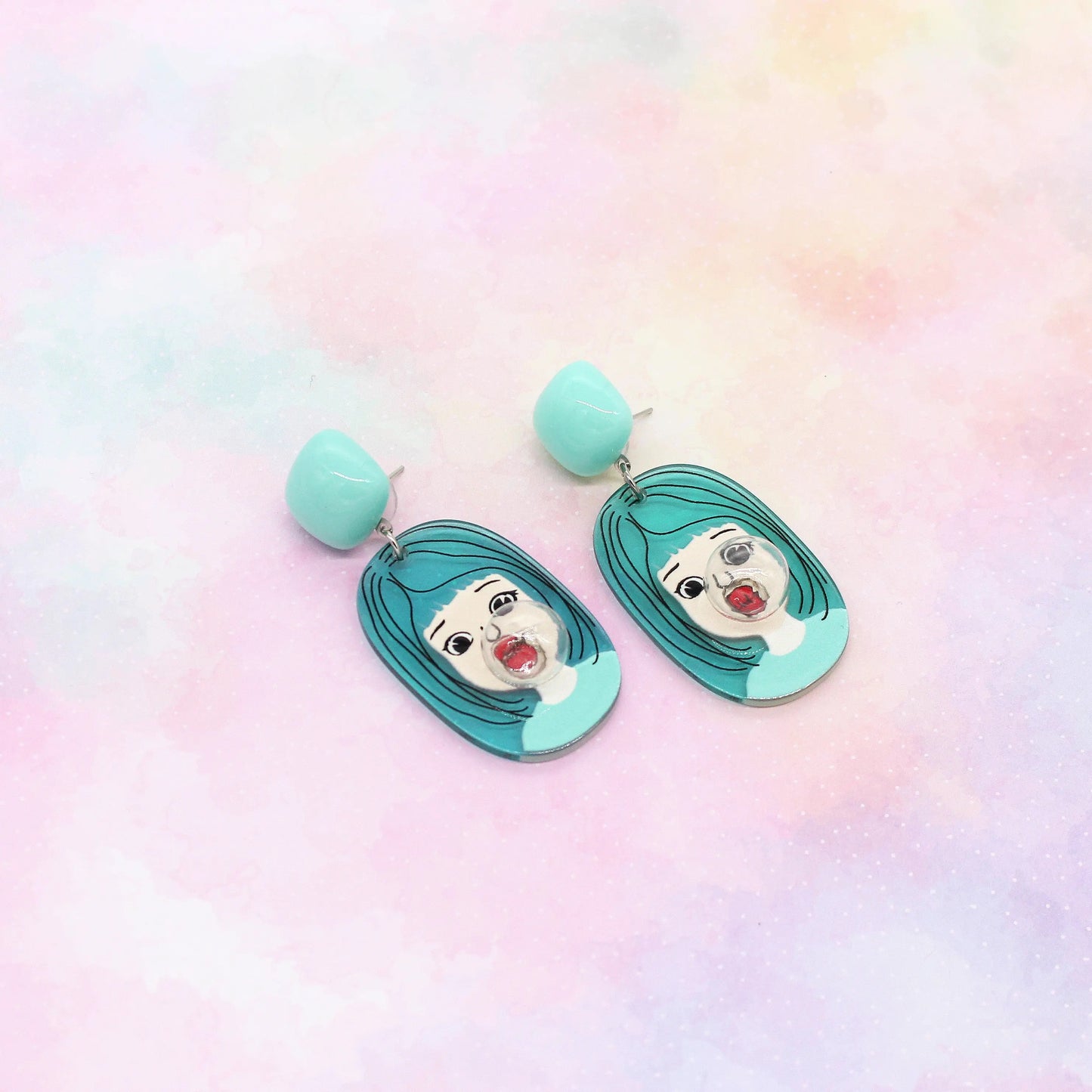 Ohrringe „Bubblegum Girl“ blau